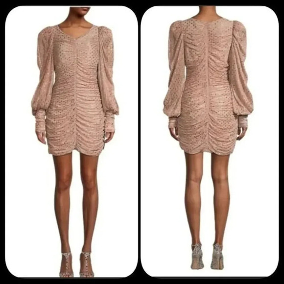 FOR Love & Lemons Ruffled Sequin-Embellished Minidress - Picture 1 of 13